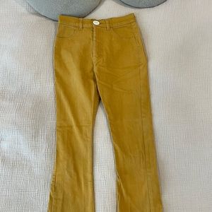 Whimsy & Row mustard jeans